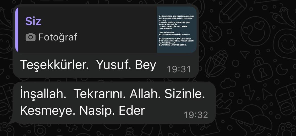 WhatsApp müşteri yorumu 6