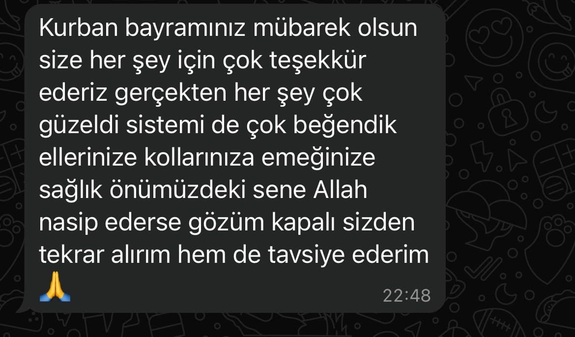 WhatsApp müşteri yorumu 7